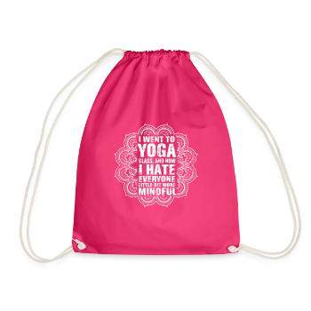 Yoga drôle chemise de yoga yoga disant yoga - Sac de sport léger - fuchsia - Devant