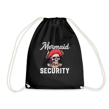Mermaid Adult Matching Birthday Women Girl - Drawstring Bag - black - Front