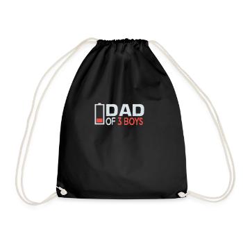 vatertag vater sohn partnerlook mens day dad - Turnbeutel - Schwarz - Vorne