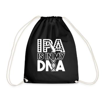 Beer Brewing Beer Brewing IPA Is In My DNA - Drawstring Bag - black - Front