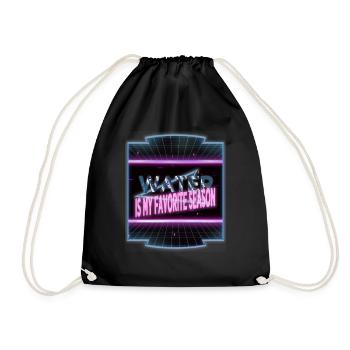 Swimsuit Tshirts Swim Bike Run Beach Gift Idea - Drawstring Bag - black - Front