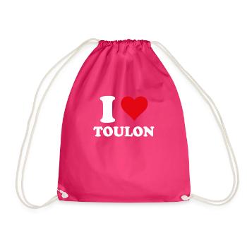 I Love Toulon Gift Tourism - Drawstring Bag - fuchsia - Front