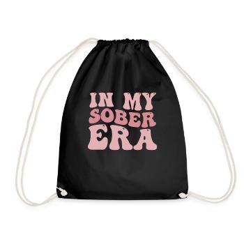 Femmes Sobriété Sobre Récupération Groovy Ondulé Rétro - Sac de sport léger - noir - Devant