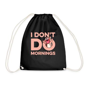 Écureuil Drôle Je ne fais pas les matins - Sac de sport léger - noir - Devant