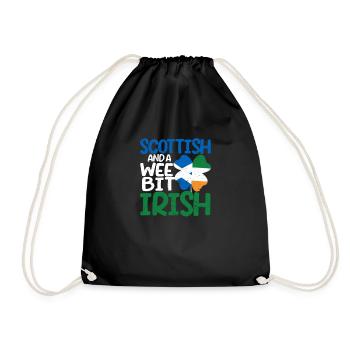 Des racines écossaises et un peu irlandaises - Sac de sport léger - noir - Devant