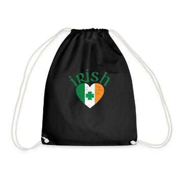 Drapeau irlandais patriotique Irlande trèfle - Sac de sport léger - noir - Devant