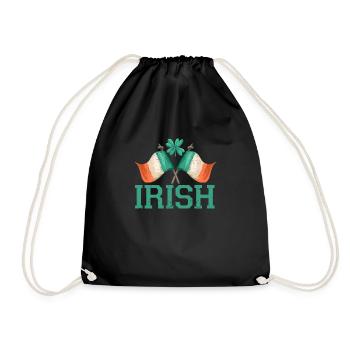 Drapeau irlandais patriotique Irlande trèfle feuille - Sac de sport léger - noir - Devant