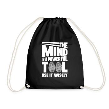 Mind Powerful Tool Professional Forensic Gift - Drawstring Bag - black - Front