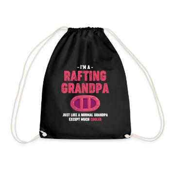 Never underestimate an old man who - Drawstring Bag - black - Front