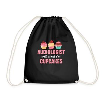 Audiologe Wird Für Cupcakes Audio Health Provider - Turnbeutel - Schwarz - Vorne