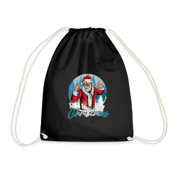 dancing Santa - Turnbeutel - Schwarz - Vorne