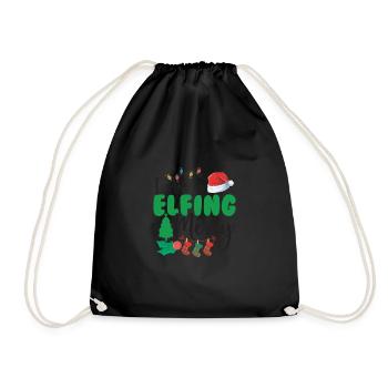 Je suis si joyeux Elfing - Sac de sport léger - noir - Devant