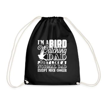 Birdwatching Birdwatching Dad Is Cooler - Drawstring Bag - black - Front