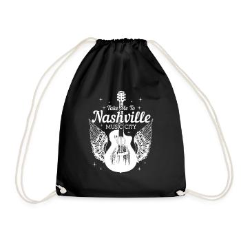 Nashville Tennessee Country Music City - Turnbeutel - Schwarz - Vorne