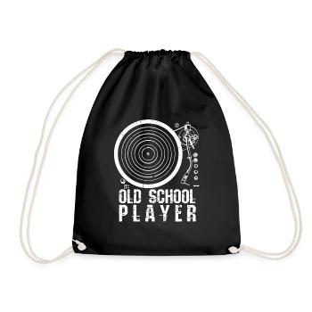 Cadeau de disque vinyle pour DJ Vintage - Sac de sport léger - noir - Devant