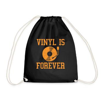 Cadeau de disque vinyle pour DJ Vintage - Sac de sport léger - noir - Devant