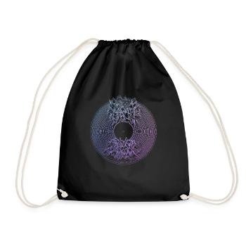 Vinyl Record Gift For DJ Vintage - Drawstring Bag - black - Front