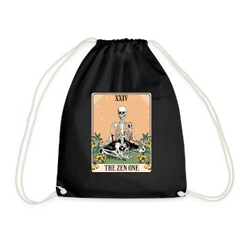 Lustige Yoga Halloween Tarot Karte - Turnbeutel - Schwarz - Vorne