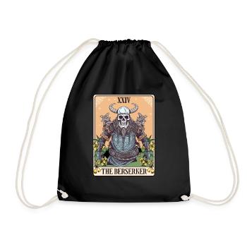 Lustige Tarotkarte Wikinger Berserker - Turnbeutel - Schwarz - Vorne