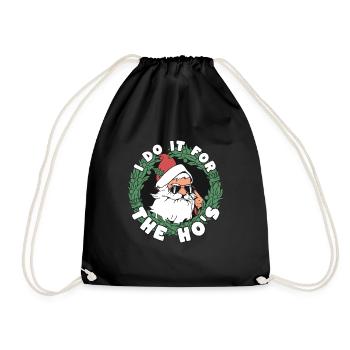 I Do It For The Ho ́s Santa Claus Santa Claus - Drawstring Bag - black - Front