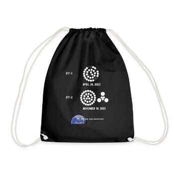 Engine telemetry of Starship launch on November - Drawstring Bag - black - Front
