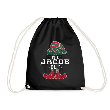 Jacob Elf famille Match groupe Noël maman papa - Sac de sport léger - noir - Devant