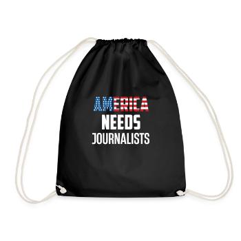 L’Amérique a besoin de journalistes : Auteur, - Sac de sport léger - noir - Devant