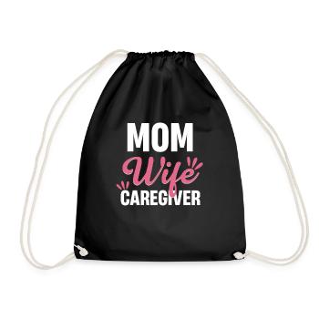 Mère, Femme, Soignante, Mère, - Sac de sport léger - noir - Devant