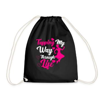 Appréciation du professeur de claquettes pour les filles - Sac de sport léger - noir - Devant
