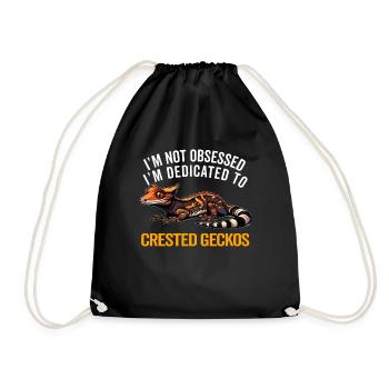 Gecko à crête Hommes Femmes Lézard Cils Gecko - Sac de sport léger - noir - Devant