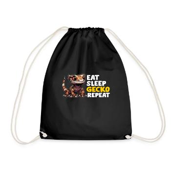 Gecko à crête Hommes Femmes Lézard Cils Gecko - Sac de sport léger - noir - Devant