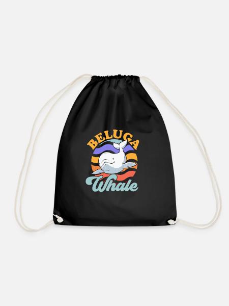 Weißwal Beluga Wal - Turnbeutel - Schwarz