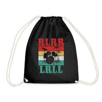Drummer Drummer Drum Gift - Drawstring Bag - black - Front