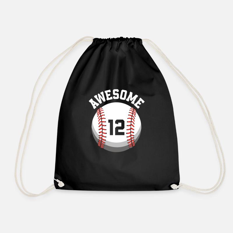 Kinder Geburtstag 12. Geburtstag Baseballparty - Turnbeutel - Schwarz