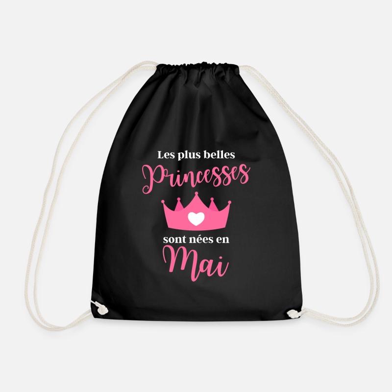Les plus bellas princess sont nees en may - Sac de sport léger - noir