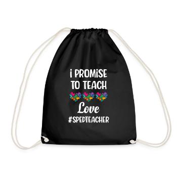 Ich Verspreche, Liebe Zu Lehren Sonderschullehrer - Turnbeutel - Schwarz - Vorne