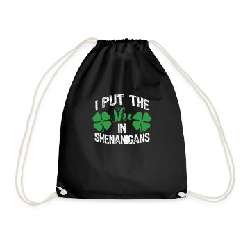 I put you in Shenanigan's funny Irish - Drawstring Bag - black - Front