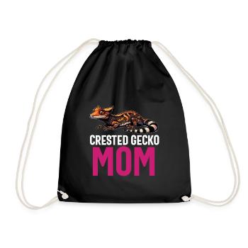 Gecko à crête Hommes Femmes Lézard Cils Gecko - Sac de sport léger - noir - Devant