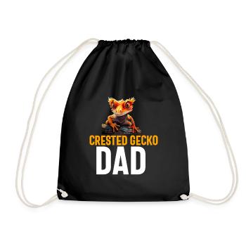 Gecko à crête Hommes Femmes Lézard Cils Gecko - Sac de sport léger - noir - Devant