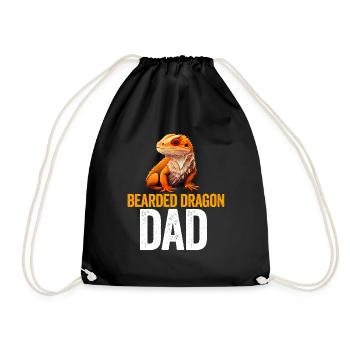 Dragon Barbu Hommes Femmes Filles Enfants Pogona Lézard - Sac de sport léger - noir - Devant