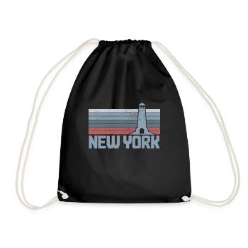 New York City NY NYC Souvenir cadeau - Sac de sport léger - noir - Devant