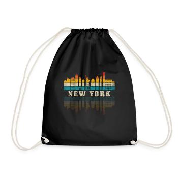 New York City NY NYC Souvenir cadeau - Sac de sport léger - noir - Devant