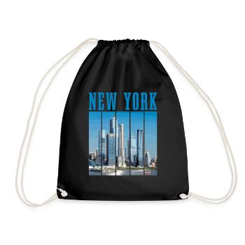 New York City NY NYC Souvenir cadeau - Sac de sport léger - noir - Devant