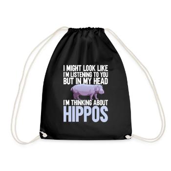 Hippopotame Hippopotame - Sac de sport léger - noir - Devant