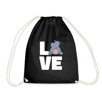 Hippopotame Hippopotame - Sac de sport léger - noir - Devant