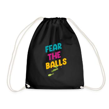 Fear The Balls Funny - Drawstring Bag - black - Front