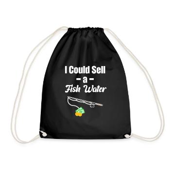 I could make a funny - Drawstring Bag - black - Front