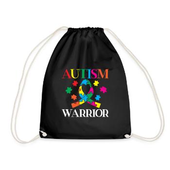 Autism Warrior Autistic Ninja Asperger Syndrome - Drawstring Bag - black - Front