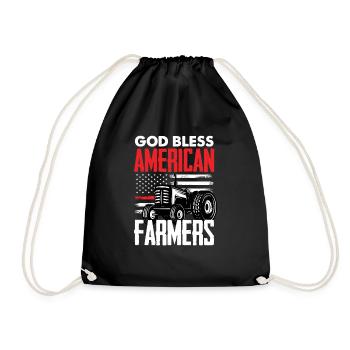 Funny Farmer Farm Farmer Gift - Drawstring Bag - black - Front