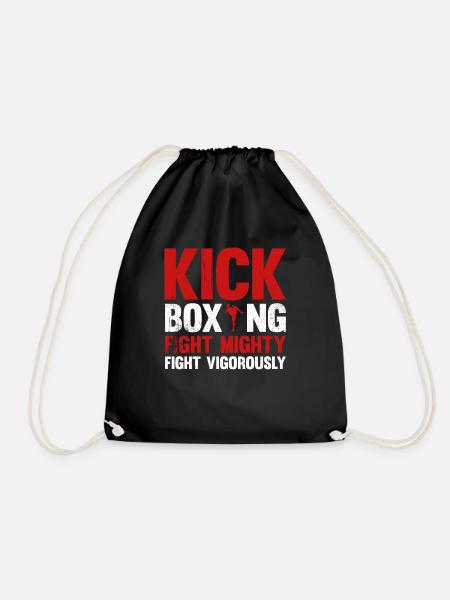 Kickboxen Kickboxer Kickboxing - Drawstring Bag - black